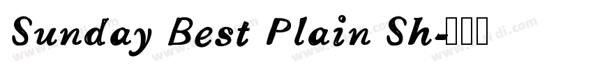 Sunday Best Plain Sh字体转换